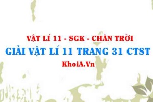 Giải Vật lí 11 trang 31 Chân trời Sáng tạo